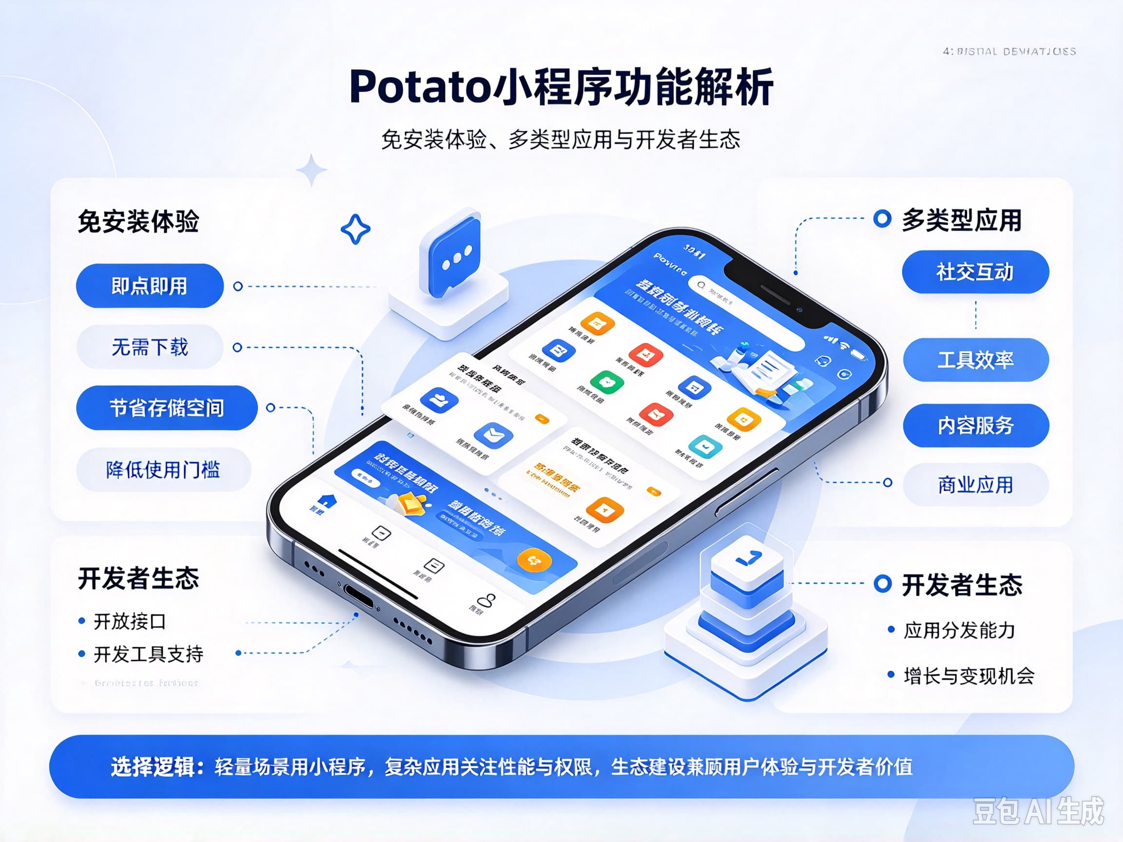 Potato小程序功能解析：免安装体验、多类型应用与开发者生态